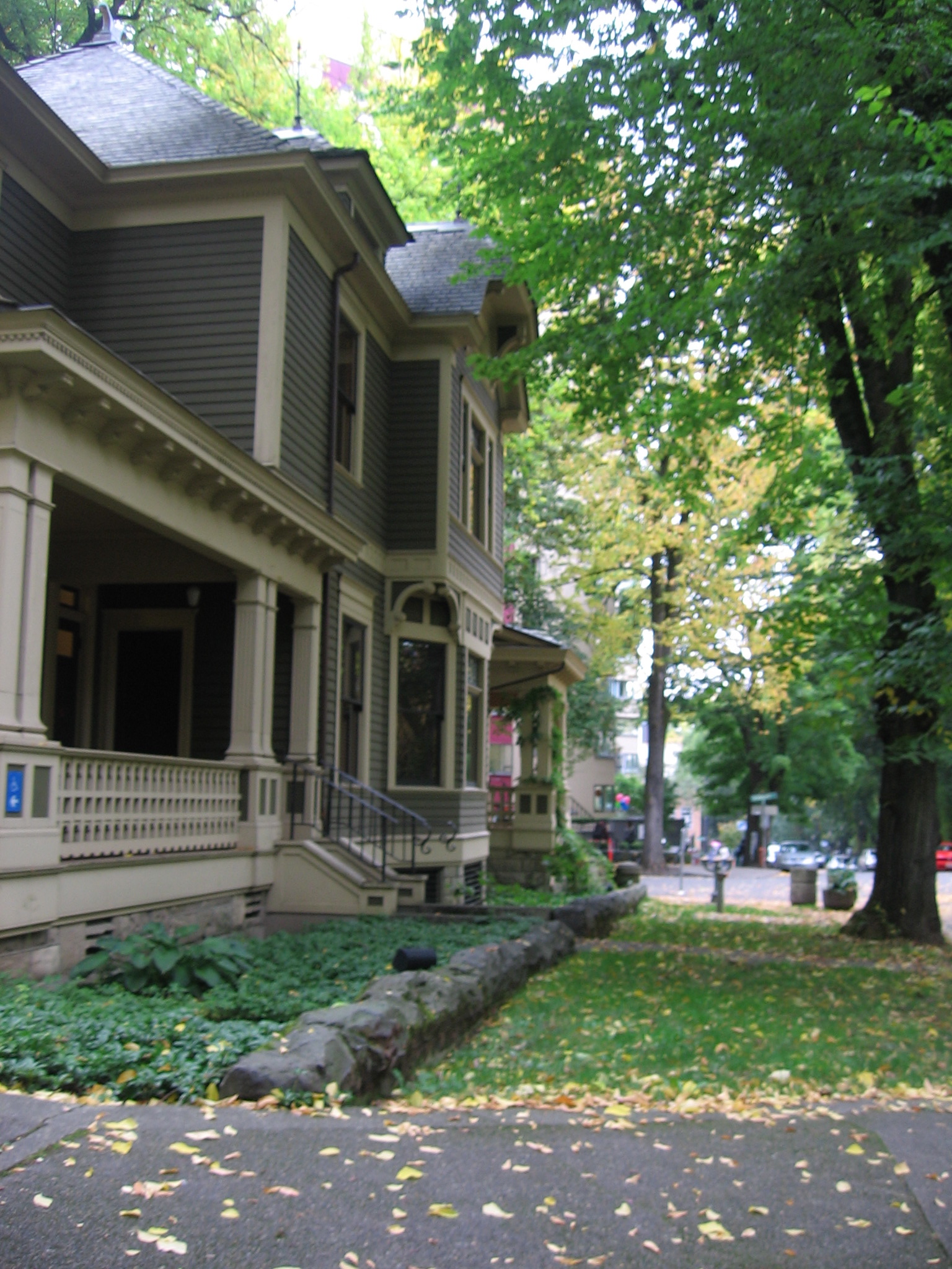 East side of Simon Benson House on Portland State University campus, Oct. 2011.