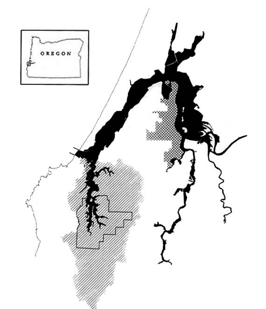 Map of the South Slough Reserve.