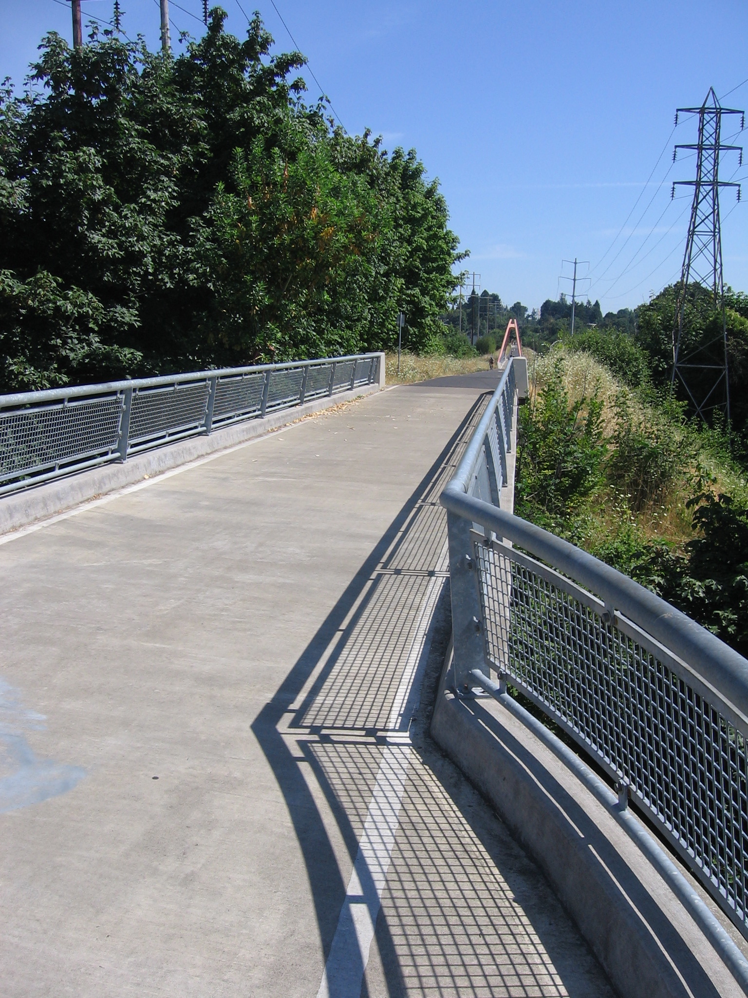 Springwater Corridor Trail bridge over Johnson Creek, Portland, Aug. 21, 2011.