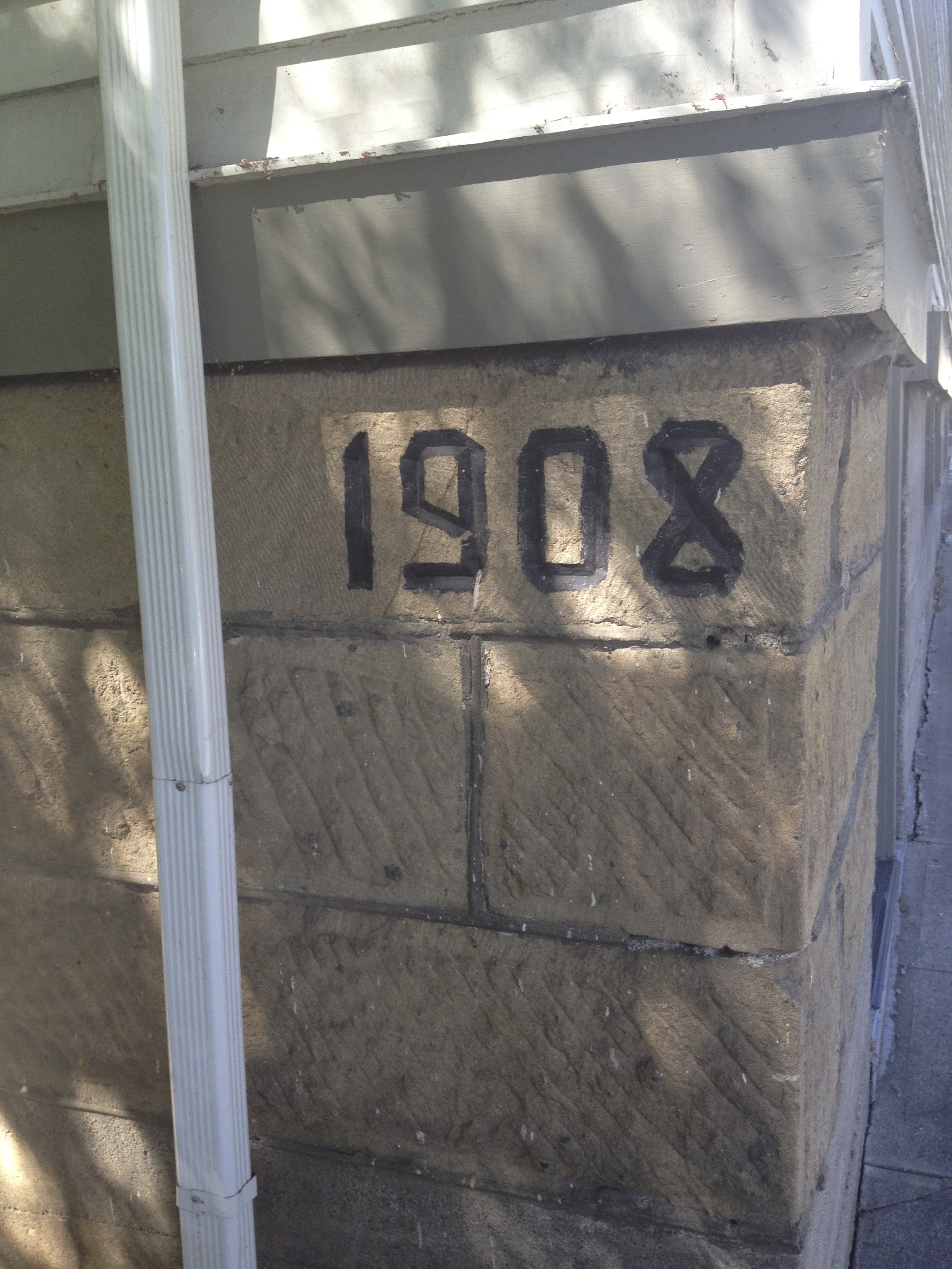 Foundation cornerstone, 1908