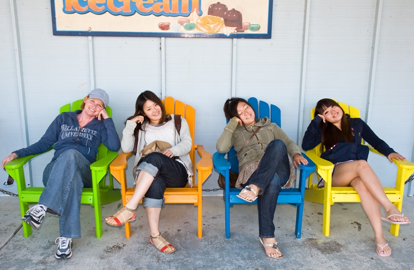 TIUA students participating in community friendship program.