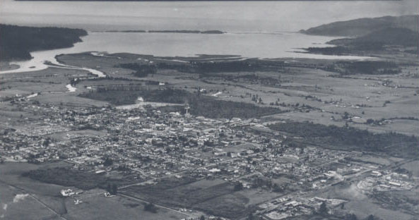 Tillamook, bay in the distance