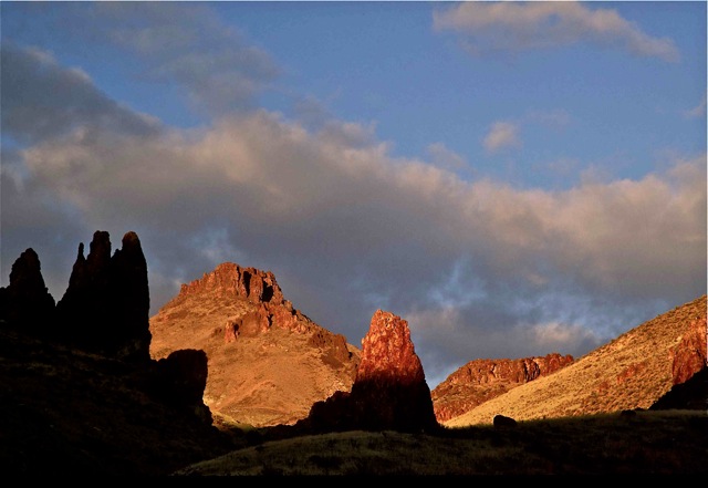 Twilight in Leslie Gulch; Owyhee Canyonlands