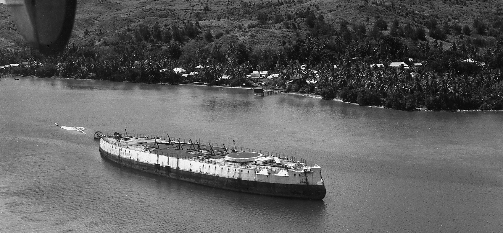 U.S.S. Oregon in Guam Harbor