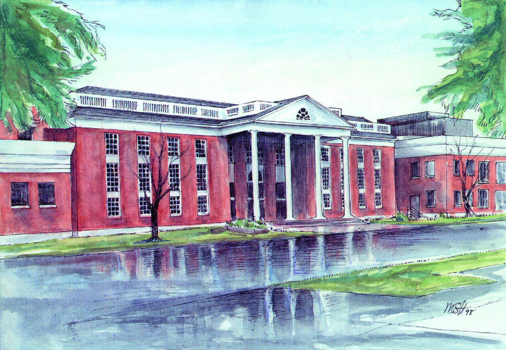 Artist rendering of the expanded Truman Wesley Collins Legal Center, 1991.