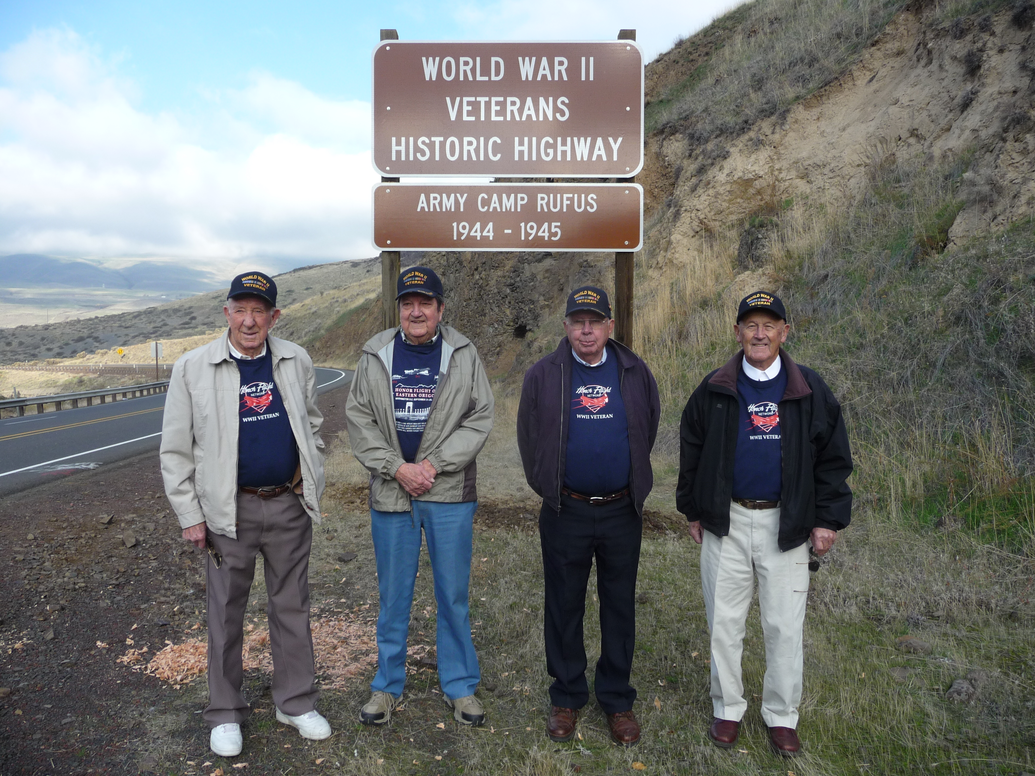 Standing left to right. Dewey Thomas, Pete Macnab, Charles Decker, Don Thompson