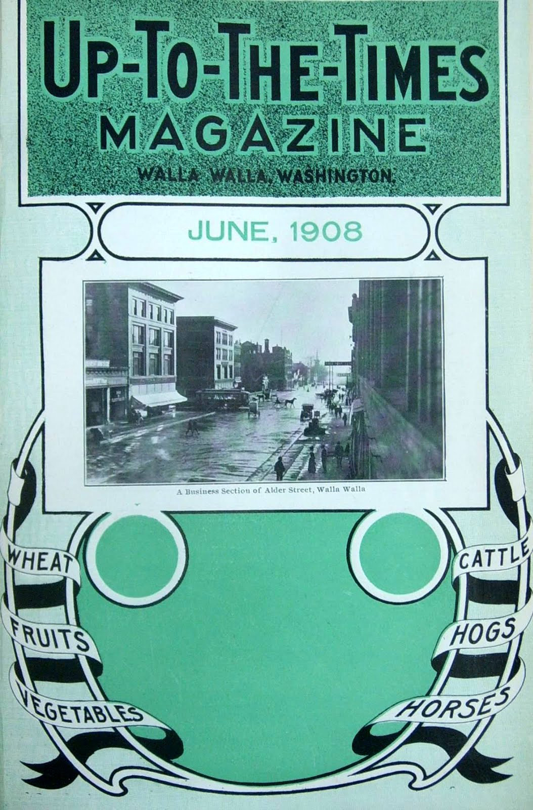 WWVT streetcar on cover of Up-To-The-Times Magazine, June 1908.
