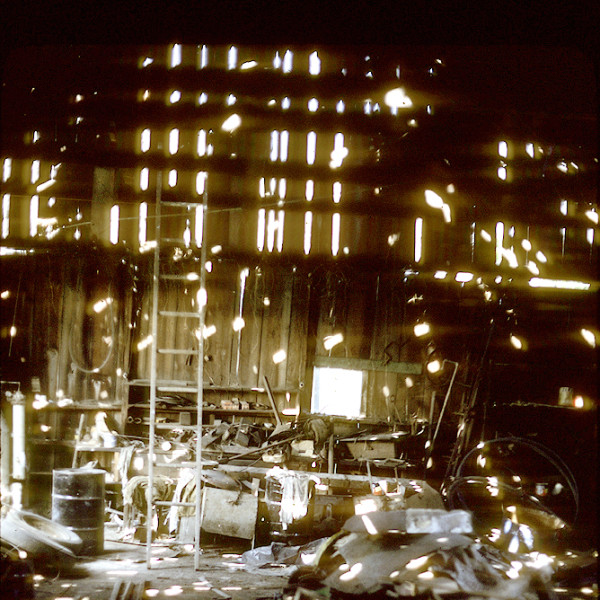 Inside Louie Weissenfel's blacksmith shop, Mt. Angel, May 1979.