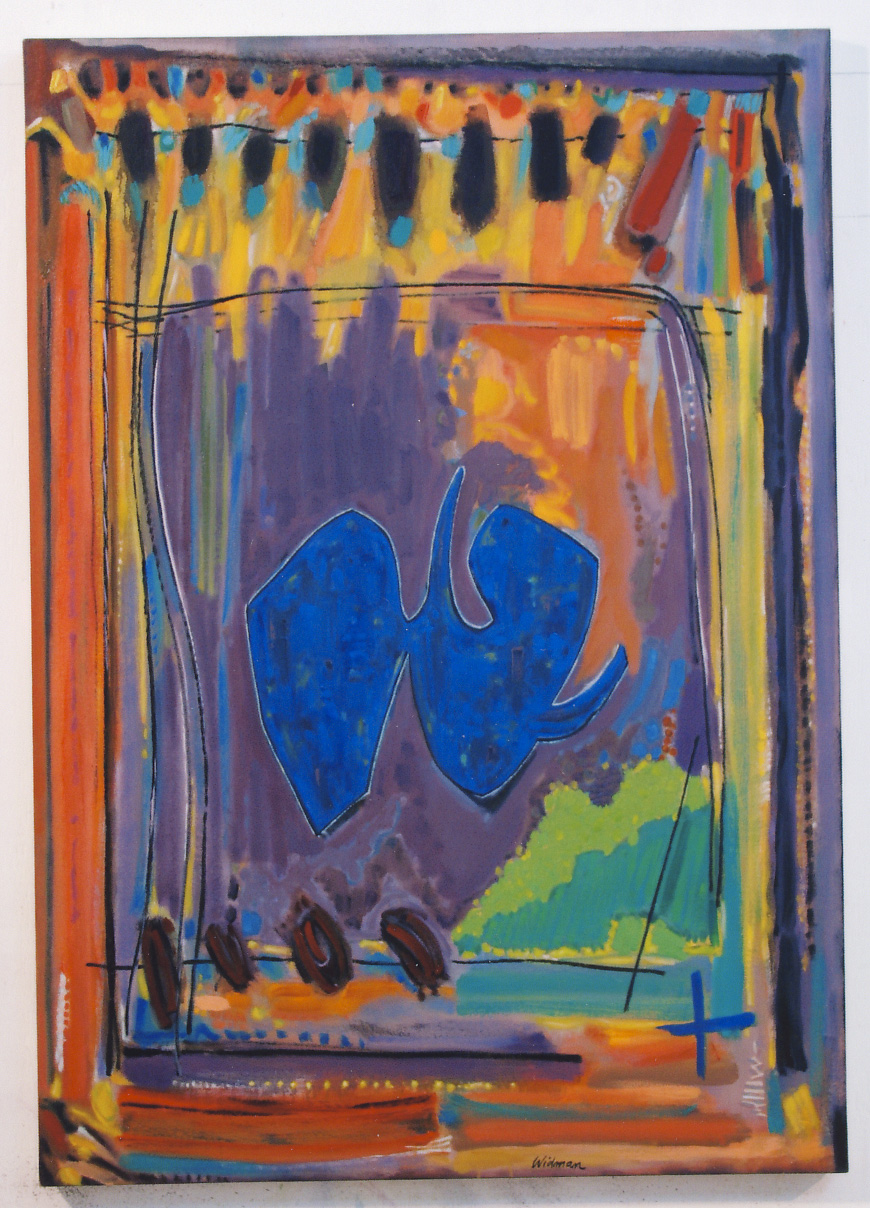 "Blue Solo" (oil on canvas), 1992.