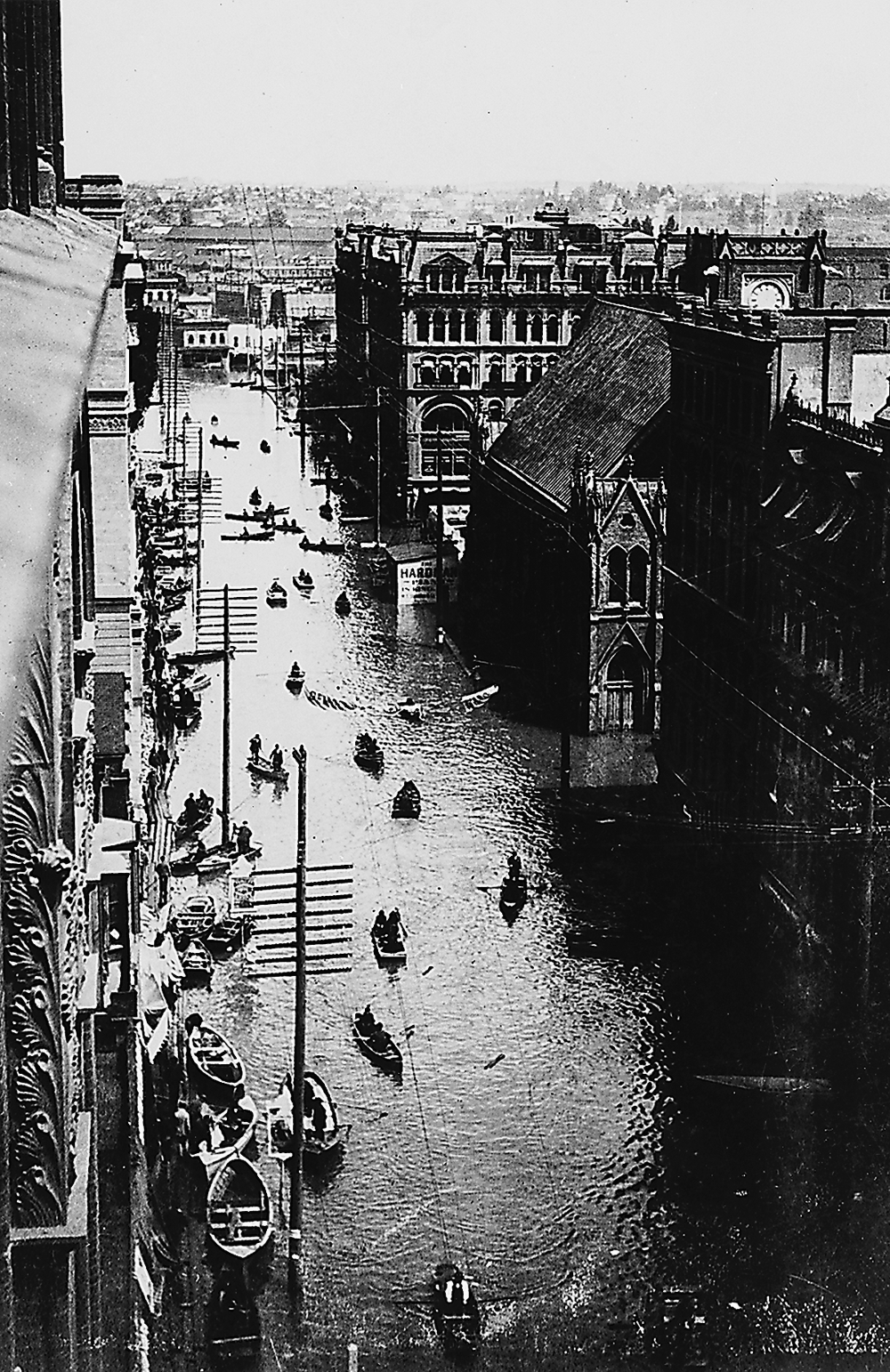 3rd St., Portland, between Washington and Burnside streets, Willamette River flood, 1894.