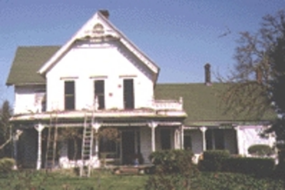 The Zimmerman House during restoration, 1997.