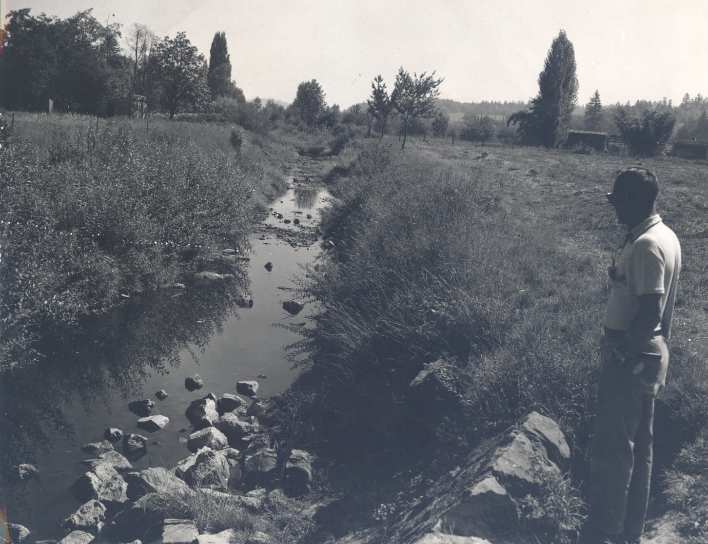 Johnson Creek before dredging, 1966