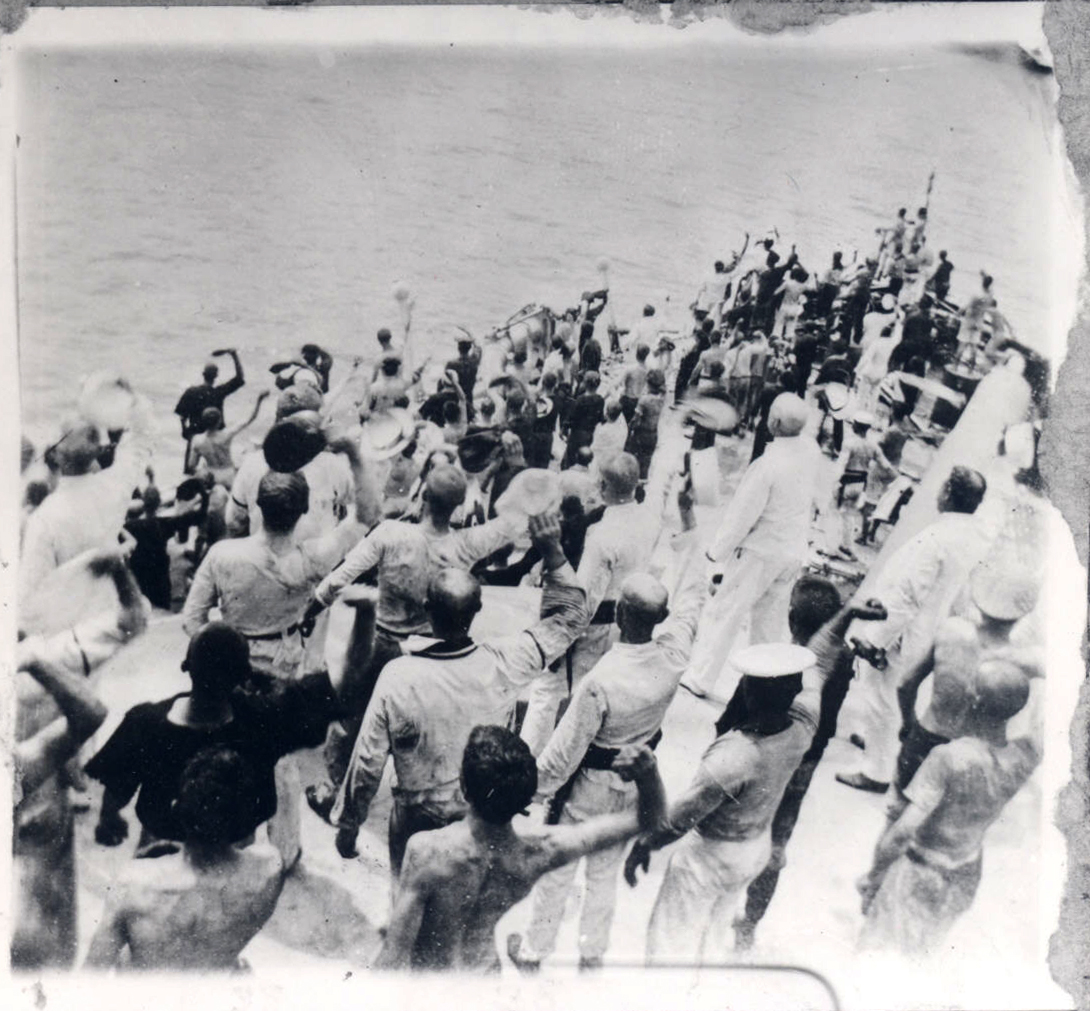The Cristobal Colon surrendered on July 3, 1898, after battling with the U.S.S. Oregon