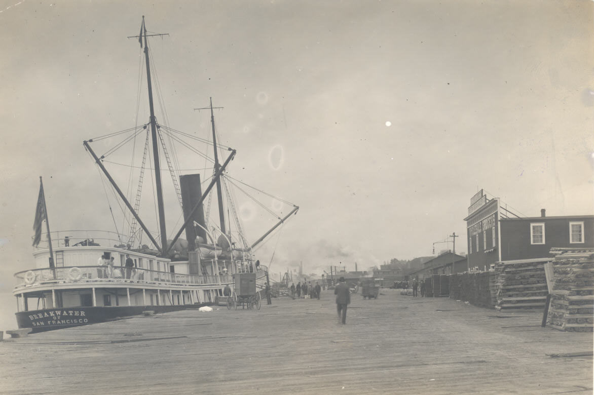 North Bend, ship Breakwater docked