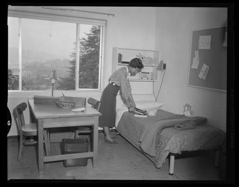 Fortman was one of the first female students to live on campus at the university.