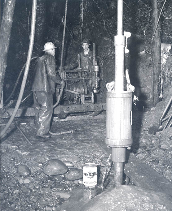 Exploratory drilling at North Fork, 1959