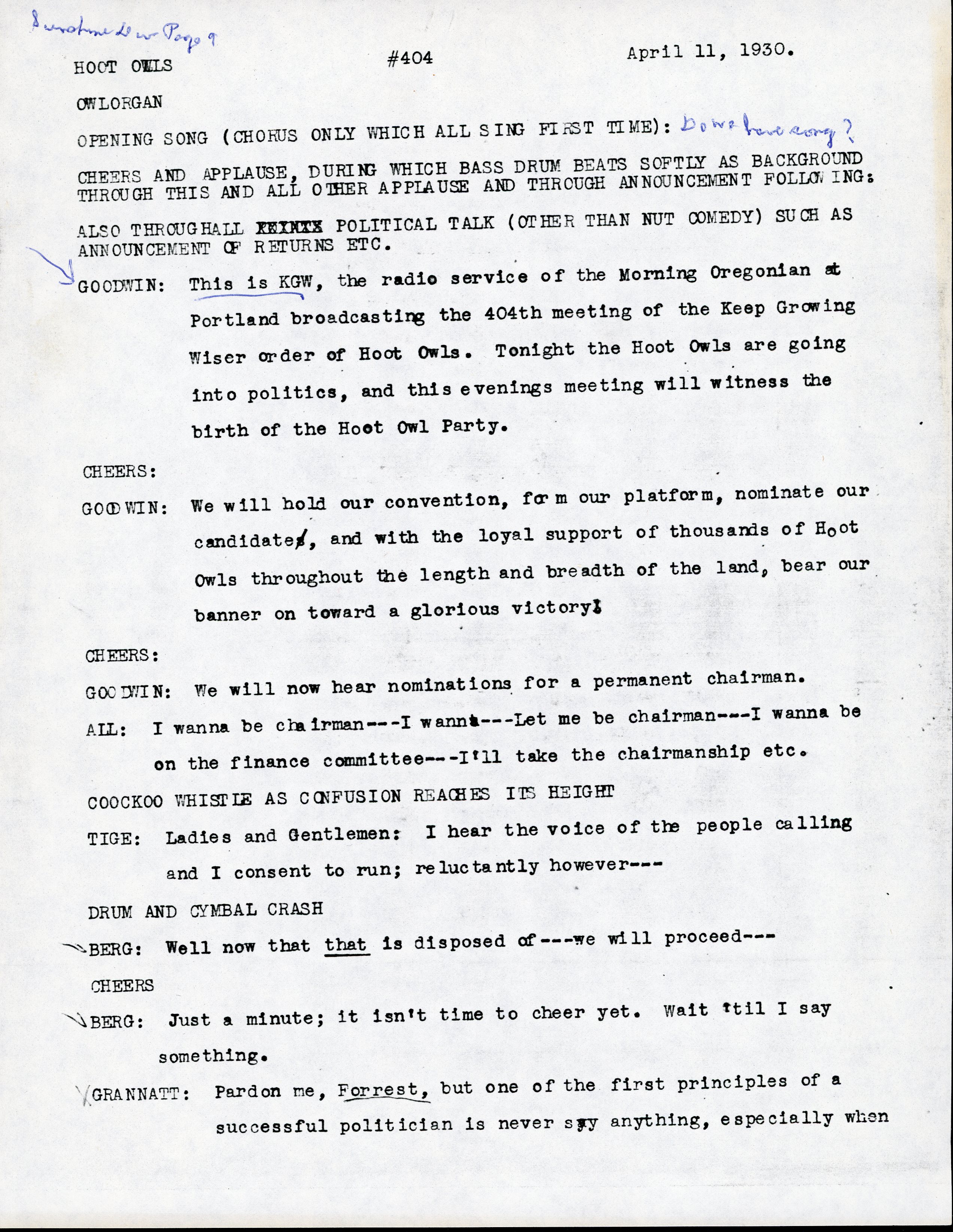 Read the entire script under Documents tab