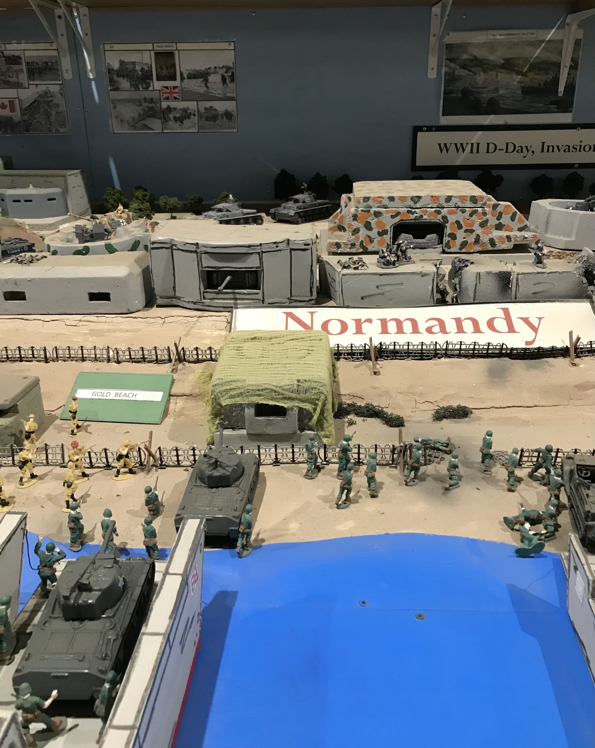 WW II D-Day Invasion on June 6, 1944, of the German-occupied France in Normandy. Gold Beach was one of five landing zones for the Allies, primarily targeted by British troops.