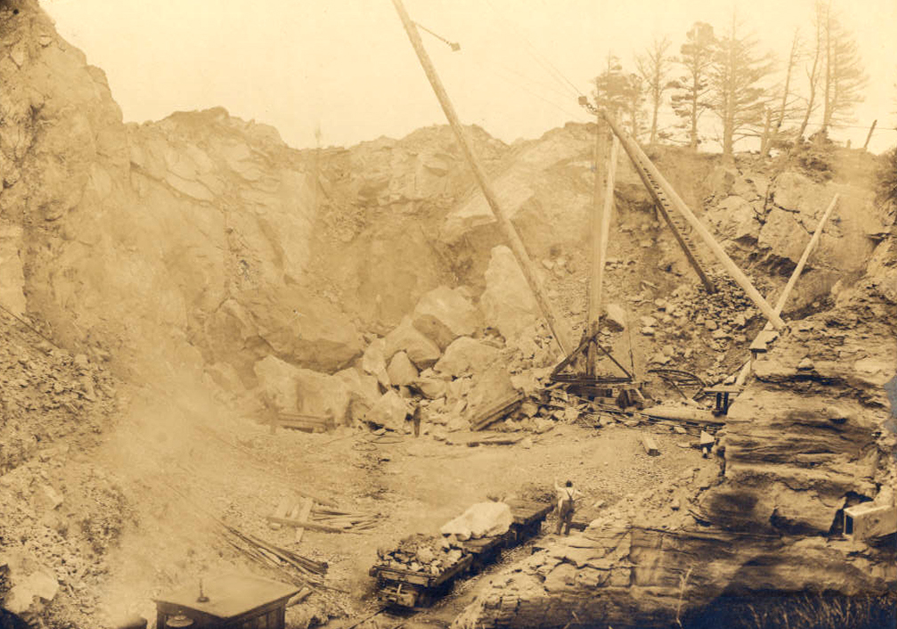 A memorial for the Nasomah Massacre was built with stones from this quarry. The quarry was once a massive rock formation (Tupper Rock) sacred to the Nasomah, who called it Grandmother Rock. It was demolished to build a jetty.