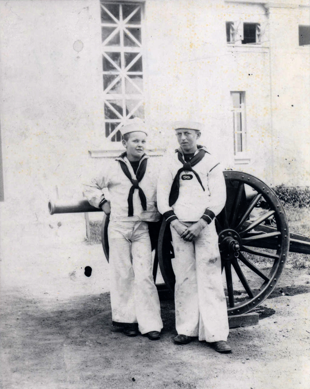 The boys are under 14 in this photo; they reportedly served on the U.S.S. Oregon until they were 21.