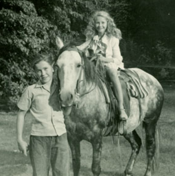 Virginia Euwer Wolff with her brother
